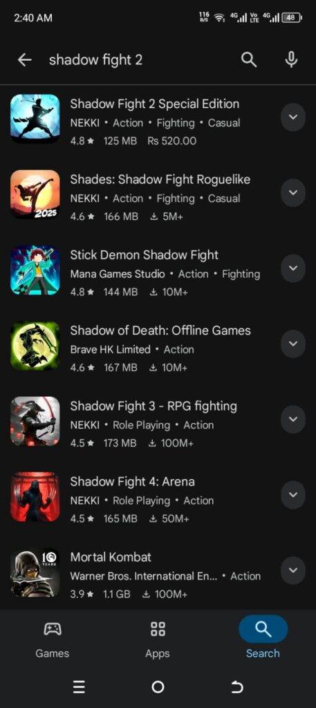 shadow fight